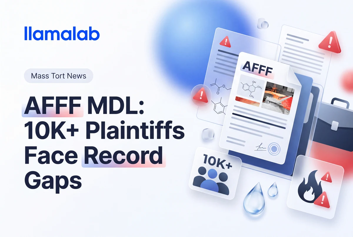 AFFF MDL: 10K+ Plaintiffs Face Record Gaps