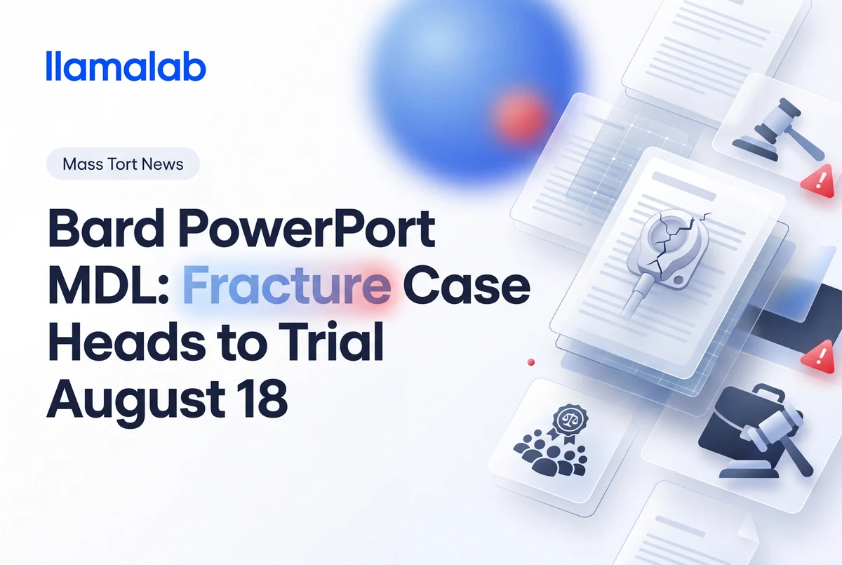 Bard PowerPort MDL: Fracture Case Heads to Trial August 18