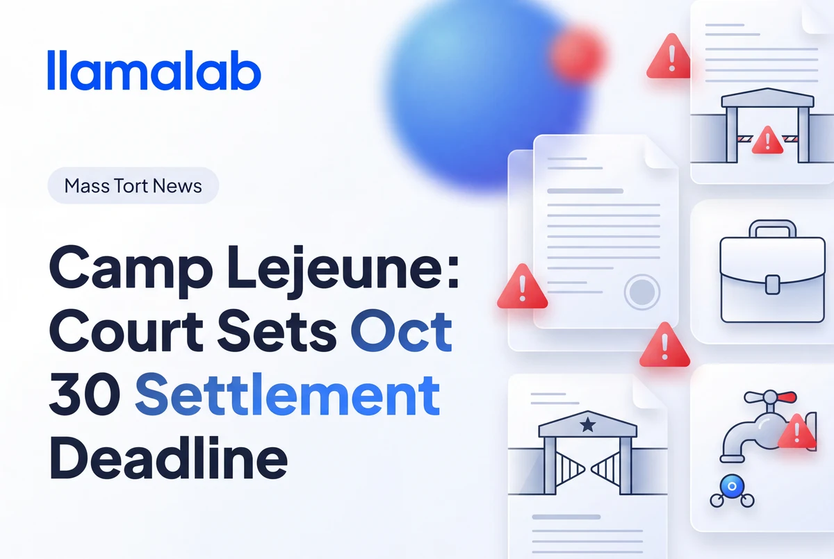 Camp Lejeune: Court Sets Oct 30 Settlement Deadline
