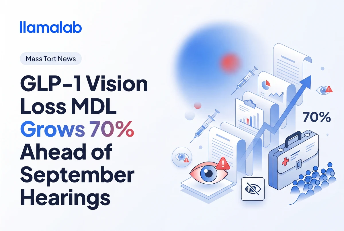 GLP-1 Vision Loss MDL Grows 70% Ahead of September Hearings