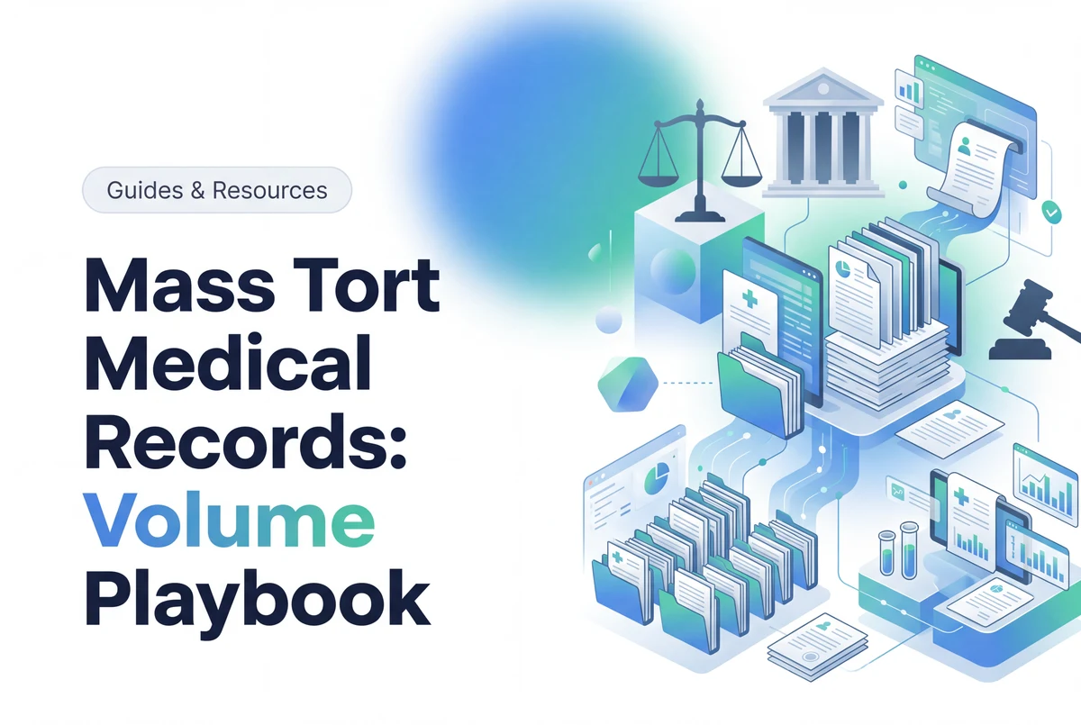 Mass Tort Medical Records: Volume Playbook