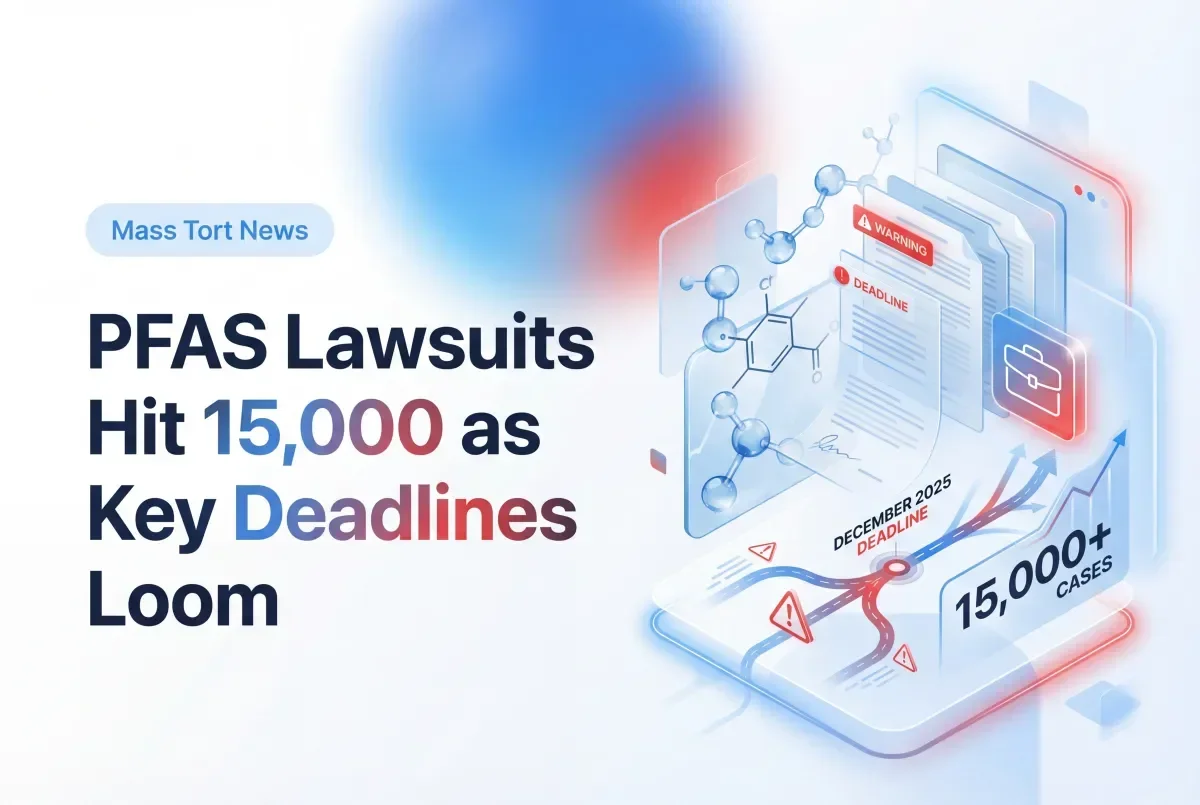 PFAS Lawsuits Hit 15,000 as Key Deadlines Loom